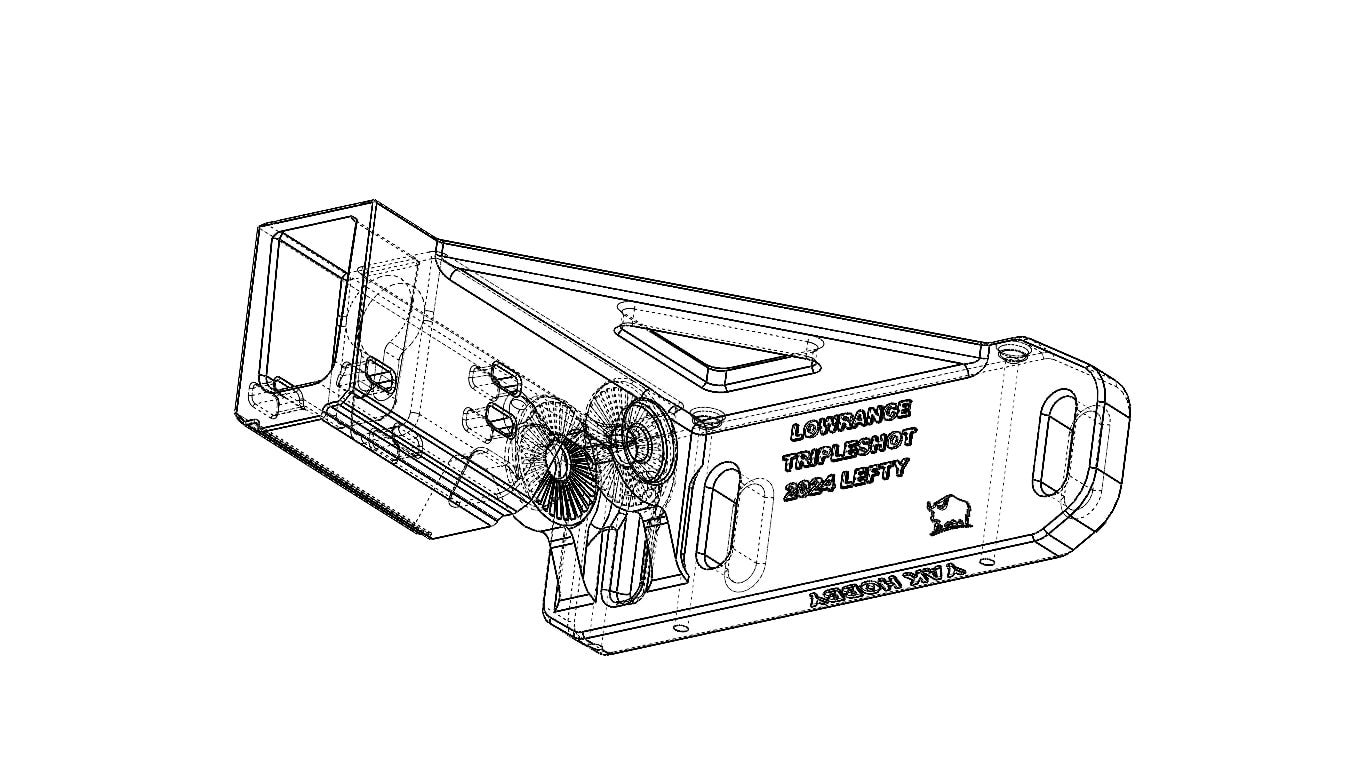 Old Town Sportsman 106 PDL Lowrance TripleShot Transducer 2.5" Left